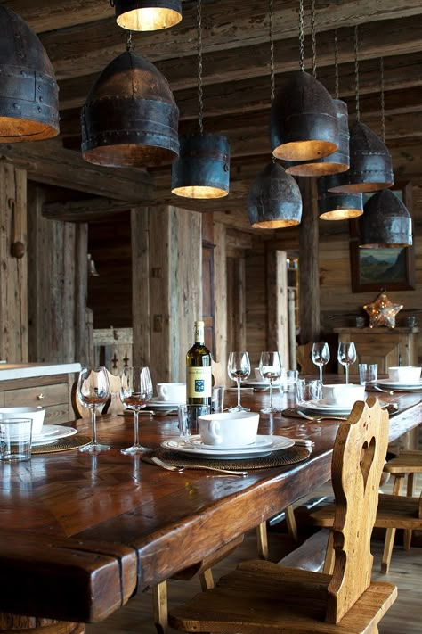 meribel-chalet-lodge-shl-8 Lodge Lighting, Lodge Ideas, Lodge Design, Log Cabin Furniture, Modern Lodge, Log Home Interiors, Chalet Interior, Rustic Wood Furniture, Western Furniture