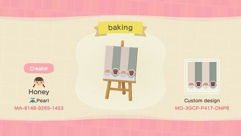 Animal Crossing Bakery Stall Design, Acnh Bakery, Happy Memes, Animal Crossing Funny, Animal Crossing Qr Codes Clothes, Qr Codes Animal Crossing, Tokyo Mew Mew, Stall Designs, Bakery Design