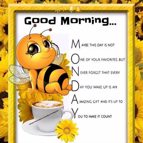 Good Morning Monday Bee Pictures, Photos, and Images for Facebook, Tumblr, Pinterest, and Twitter Bee Happy Quotes, Wonderful Day Quotes, Funny Good Morning Images, Bee Quotes, Happy Monday Quotes, Monday Morning Quotes, Lovely Good Morning Images, Bee Pictures, Cute Good Morning Images