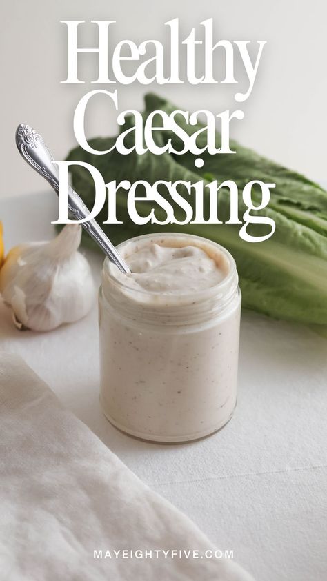 This fresh and healthy Caesar salad dressing is made with yogurt and no anchovies. Perfect for a quick and nutritious meal! #HealthyRecipes #SimpleCooking #CaesarDressing #HealthyEating #FewIngredients Healthy Caesar Salad Dressing, Recipe With Greek Yogurt, Healthy Caesar Salad, Caesar Salad Dressing Recipe, Classic Caesar Salad, Healthy Greek Yogurt, Salad Dressing Recipe, Caesar Salad Dressing, Greek Yogurt Recipes