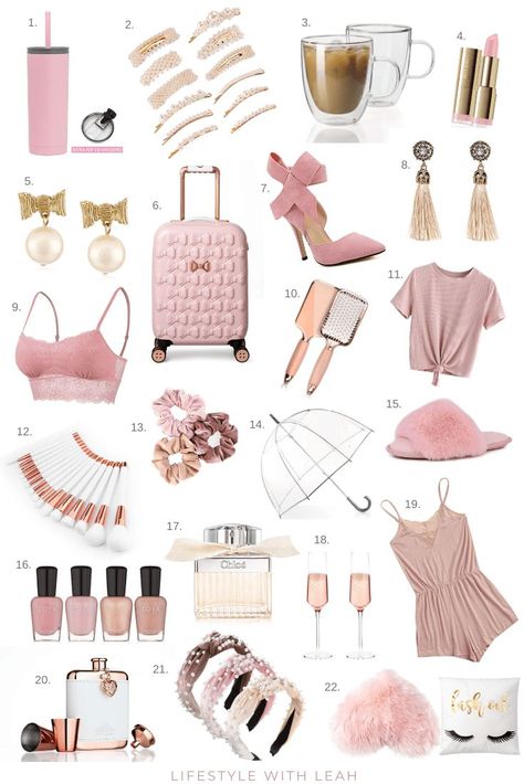 A perfectly curated holiday gift guide for the girly girl in your life! #holiday #giftguide #girlygirl #christmas #shopping Girly Gifts, Pink Girly Things, Girly Accessories, Holiday Gift Guide, Girly Girl, Gifts For Teens