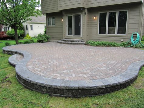 Patio Repair, Stone Patio Designs, Patio Ideas On A Budget, Brick Paver Patio, Pavers Backyard, Paver Designs, Brick Patio, Raised Patio, Patio Pavers Design