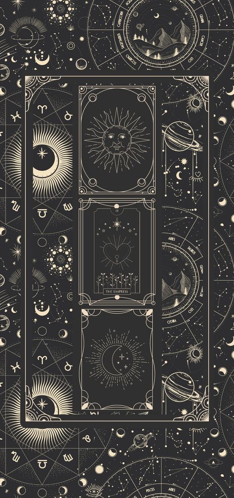 Tarot, empress wallpaper with sun & moon Phone Wallpaper Tarot Card, Occult Phone Wallpaper, Occult Aesthetic Wallpaper, Tarot Background Wallpapers, Tarot Cards Wallpaper Iphone, Tarot Card Phone Wallpaper, Tarot Wallpaper Iphone, Tarot Wallpaper Iphone Aesthetic, The Empress Tarot Wallpaper