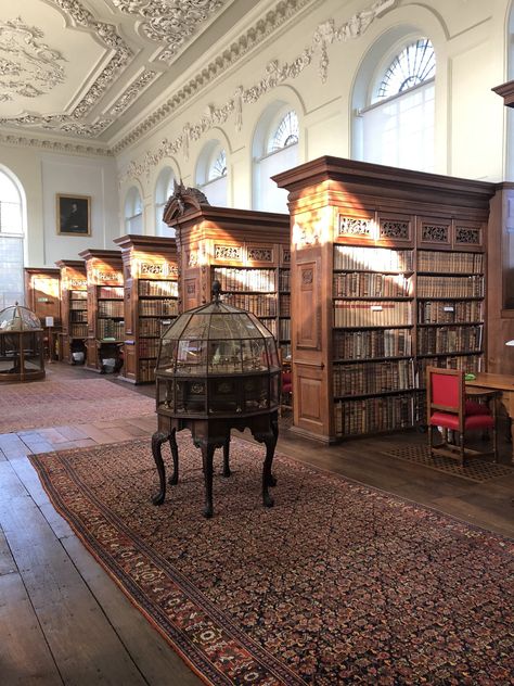 Queen's College Library on Twitter: "Last night, perfect light in the upper library at closing time.… " Old Library Aesthetic, Oxford University England, Libraries In Houses, Z Library, Library At Home, Library Signage, Library Logo, Library Cafe, Library Events