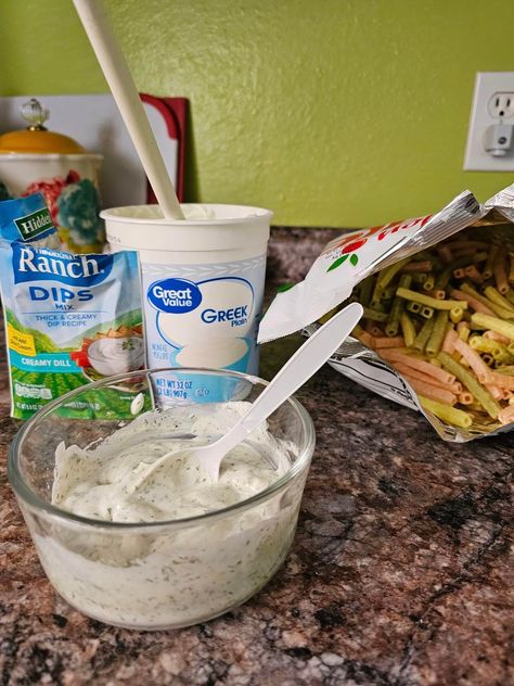 Best Ranch Dip, Ranch Dips, Dill Seasoning, Greek Dip Recipes, Ranch Dip Recipe, Greek Dip, Ranch Packet, Plant Based Soups, Hidden Valley Ranch