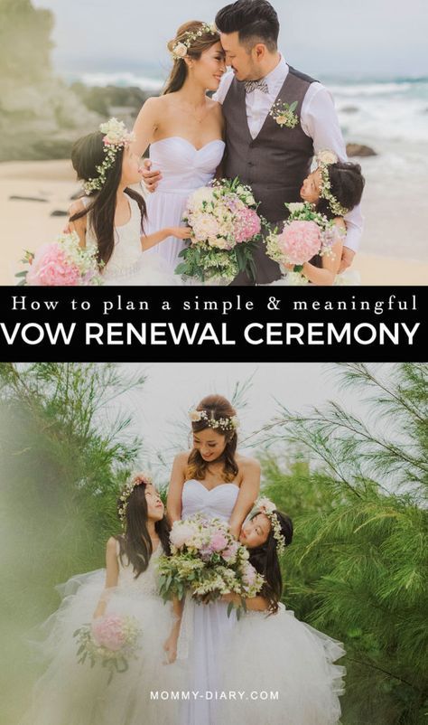 how to plan a simple and meaningful vow renewal ceremony, recommitment ceremony, marriage, 10 year anniversarsy Recommitment Ceremony Ideas, 10th Year Wedding Anniversary Ideas, Vow Renewal Ideas 10 Year, Vowel Renewal Dress, Vowel Renewal Ideas, Simple Vow Renewal, Recommitment Ceremony, 10 Year Anniversary Wedding, Vow Renewal Wedding