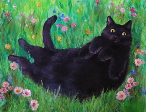 Consciousness Art, Black Cat Art, Ethereal Art, Pretty Cats, Colorful Pictures, Cat Art, Cats And Kittens, Art Inspo, Cute Cats