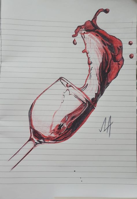 Spilled Wine Glass Tattoo, Wine Glass Spilling Drawing, Drink Sketch Drawings, Wine Spilling Drawing, Spilled Wine Glass Drawing, Wine Drawing Reference, Spilled Wine Tattoo, Bottle Spilling Drawing, Spilled Wine Aesthetic