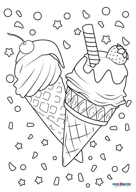 Free Printable Ice Cream Coloring Pages For Kids Two Sweet Coloring Page, Kids Painting Pictures, Fill In Coloring Pages, Coloring Sheets Preschool, 2nd Grade Coloring Sheets Free Printable, Colouring Pages For Preschoolers, Ice Cream Colouring Sheet, Coloring Free Printable, Summer Coloring Pages Free Printable Preschool