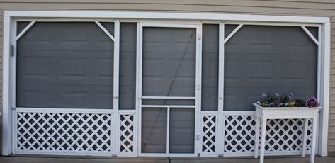 Garage Door Screen Diy, Garage Door Screen Ideas, Diy Garage Screen, Garage Screen Door Diy, Garage Door Screen, Pool Ladders, Garage Screen, Garage Hacks, Screen Porches