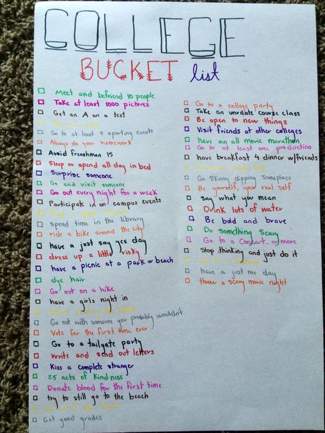 College bucket list Junior Year Bucket List, School Year Bucket List, College Freshman Bucket List, Highschool Bucket List Freshman, Bucket List Ideas College, Senior College Bucket List, Junior Year High School Bucket List, 2024 Bucket List, Summer Before College Bucket List