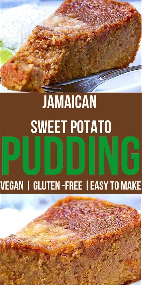 Jamaican Pudding, Jamaican Sweet Potato, Jamaican Sweet Potato Pudding, Vegan Jamaican, Resep Vegan, Sweet Potato Pudding, Potato Pudding, Popular Dessert, Oreo Dessert