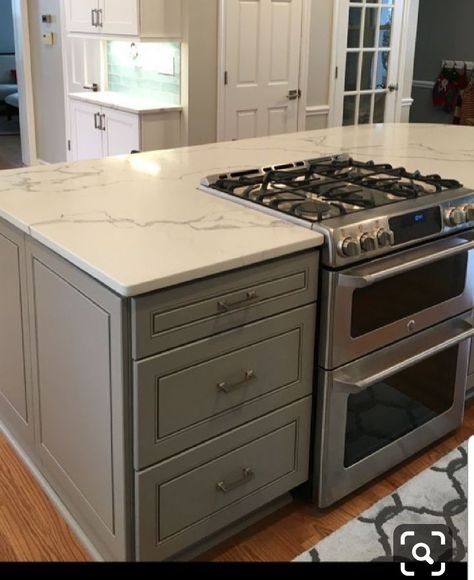 Peninsula Kitchen With Stove, Kitchen Peninsula With Oven, Oven Range In Island, Islands With Stove And Oven, Kitchen Island With Cooktop And Oven, Slide In Oven In Island, Oven On Island, Island Oven And Stove, Stove And Oven In Island