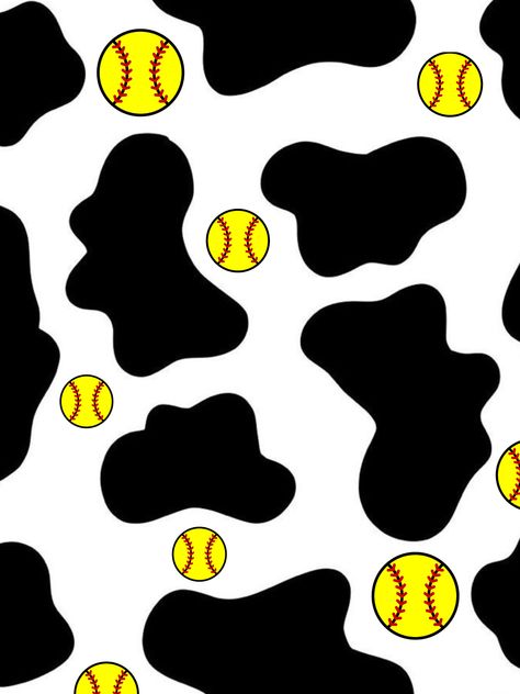 Preppy Softball, Cute Backgrounds Aesthetic, Softball Backgrounds, Cute Backgrounds For Iphone, Cow Print Wallpaper, Softball Pictures, Backgrounds Aesthetic, Simple Iphone Wallpaper, Cute Animal Drawings Kawaii