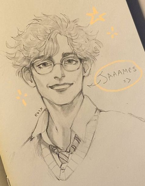 Indian James Potter Fanart, James Potter Sketch, Marauders Art Simple, James Potter Fan Art Marauder, Desi James Potter Fanart, James Potter Fan Cast, James Potter Drawing, Latino James Potter, Prongsfoot Fanart