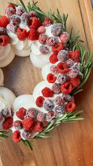 39K views · 5.3K reactions | If you are going to make one dessert this holiday season let this be it. This magical little wreath consists of meringue, cranberry jam, whipped cream and fresh fruit❤️‍🔥 the full recipe is on bellabakes.com | shelly bella | New York Jazz Trio · A Holly Jolly Christmas Christmas Wreath Pavlova, Meringue Wreath Christmas, Pavlova Wreath Christmas, Pavlova Christmas Wreath, Christmas Pavlova Ideas, Pavlova Decoration, Wreath Pavlova, Christmas Pavlova Wreath, Pavlova Christmas