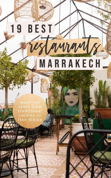 Marrakech Restaurant Design, Marrakech Aesthetic, Morocco Restaurant, Marakesh Restaurants, What To Eat In Morocco, Marrakech Food, Marrakech Restaurant, Where To Eat In Marrakech, Marrakesh Travel