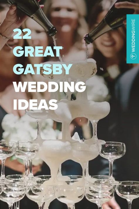 Wedding Great Gatsby Theme, Great Gatsby Inspired Wedding, Gatsby Wedding Theme Decoration, Wedding 1920s Theme, Great Gatsby Wedding Decor, 1920s Wedding Flowers, Great Gatsby Wedding Reception, Gilded Age Wedding Theme, 30s Wedding Theme