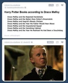 Draco Malfoy and the Rejected Handshake - the story that started it all... Harry Potter Humor, Citate Harry Potter, Felix Felicis, Glume Harry Potter, Harry Potter Book, Funny Harry Potter Jokes, Harry Potter Memes Hilarious, Harry Potter Draco Malfoy, Harry Potter Tumblr