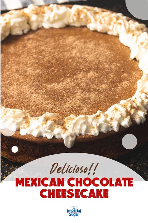 Charro Cheesecake, Mexican Tiramisu, Mexican Chocolate Cheesecake, Thanksgiving Desserts Cheesecake, Chocolate Espresso Cheesecake, Mexican Hot Chocolate Cheesecake, Chocolate Espresso Cheesecake Recipe, Key Lime No Bake, Mexican Cheesecake Sopapilla