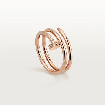 Cartier Nail Ring, Juste Un Clou Ring, 2023 Wishlist, Nail Bracelet, Detailed Jewelry, Ladies Diamond Rings, Ring Rose Gold, Pink Ring, Rose Gold Diamonds