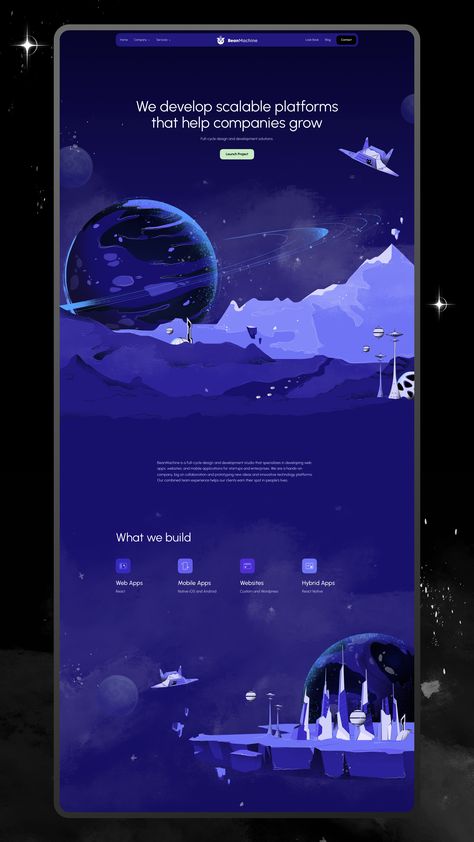 #uxui #design #web #ux #heroimage #ui #space #cosmos #illustration #cats #website #graphicdesign Lofi Web Design, Contact Design Website, Space Theme Website, Galaxy Design Ideas, Magic Website Design, Celestial Website Design, Fantasy Website Design, Science Website Design, Space Website Design