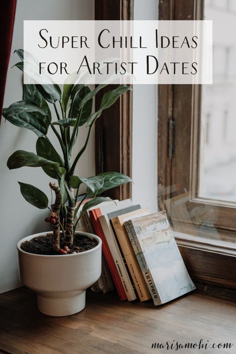 Are you looking for some super chill ideas for artist dates? These ideas are great for staying at home or going out! #theartistsway #artistdate #juliacameron #creativelife Dotcom Secrets, The Artist's Way, Getting Rid Of Clutter, Personal Development Books, Porch And Balcony, Bird Houses Diy, Sidewalk Chalk, Date Ideas, Office Essentials