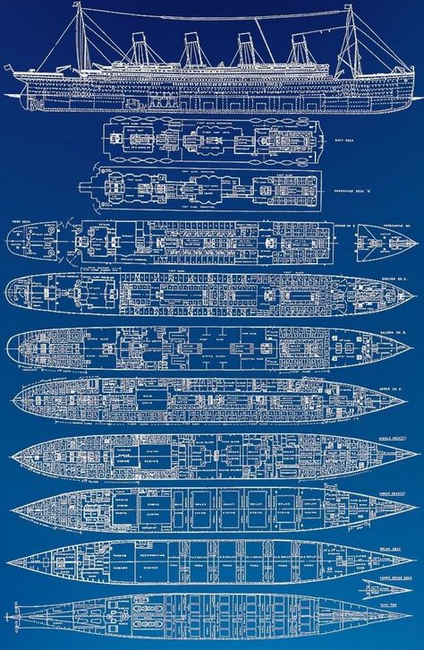 Titanic Blueprint, Hmhs Britannic, Ship Blueprint, Garden Bench Plans, Sea Stuff, Blueprint Drawing, Titanic History, Titanic Ship, Ship Design