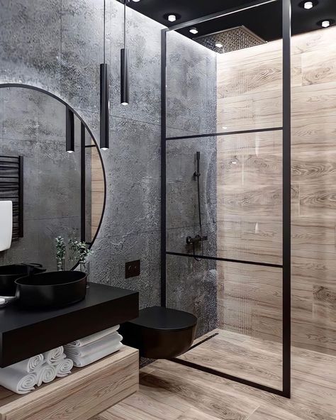 Japandi Bathroom, Design Ložnic, Bilik Air, Modern Bathroom Tile, Bathroom Inspiration Modern, Bathroom Decor Luxury, Washroom Design, Bathroom Design Inspiration, Bathroom Design Decor