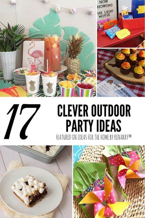 Outdoor Themed Party Ideas, Bbq Party Theme Ideas, Backyard Party Themes For Adults, Outdoor Party Themes For Adults, Summer 40th Birthday Party Ideas, Fun Summer Party Themes, Party Themes For Adults Summer, Summer Birthday Themes For Women, Summer Adult Party Themes