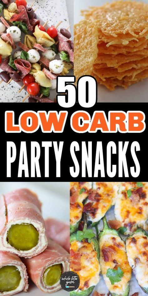 Impress your guests with these 50 delicious low carb appetizers. Easy to make and perfect for any party, these recipes are sure to be a hit. 50 Low Carb Snacks, Healthy Low Carb Snack Ideas, Appetizer For Diabetics, Bariatric Party Snacks, No Carb Party Food, Protein Party Appetizers, Keto Crockpot Appetizers, Appetizer Recipes For Diabetics, Keto Low Carb Appetizers