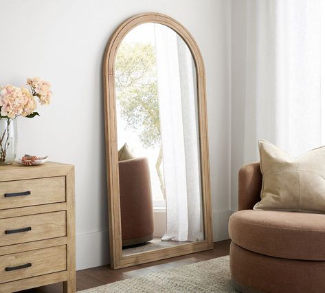 Wooden bathroom mirror