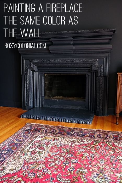 Painting walls and fireplace the same color: this is Benjamin Moore's Hale Navy Hale Navy Walls, Navy Fireplace, Fireplace Mantel Ideas, Hale Navy Benjamin Moore, Fireplace Trim, Mill Work, Mantel Ideas, Room Styling, Paint Fireplace