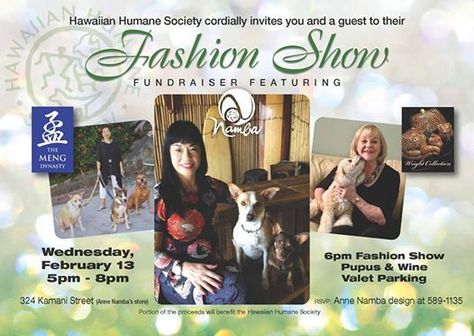 Fundraiser Ideas, Event Poster, 2019 Fashion, Humane Society, Honolulu, Fashion Show, Human, Book Cover