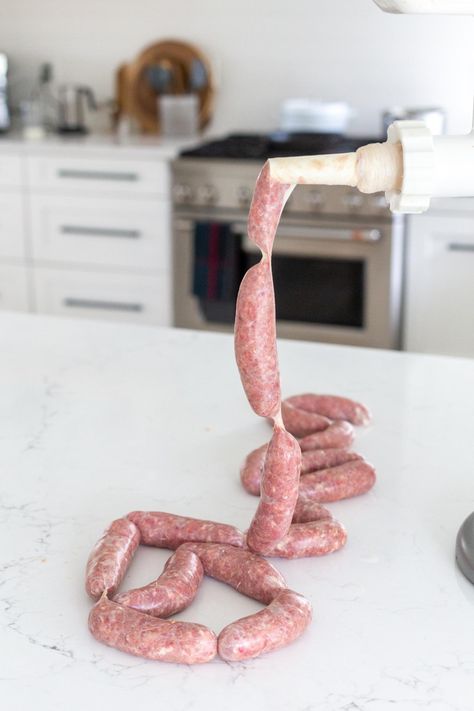 Homemade Kielbasa Sausage Recipe - Momsdish Polish Keilbasa Recipes, Homemade Kielbasa, Brat Recipe, Venison Summer Sausage Recipe, Kilbasa Sausage Recipes, Kielbasa Sausage Recipes, Homemade Summer Sausage, Polish Sausage Recipes, Summer Sausage Recipes