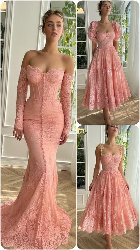 Teuta Matoshi Cosette Dress Styles, Pink Gown Elegant, Teuta Matoshi Dresses, Matoshi Dress, Teuta Matoshi, Spring Fashion Chic, Fancy Wedding Dresses, Evening Dresses For Weddings, Classy Dress Outfits