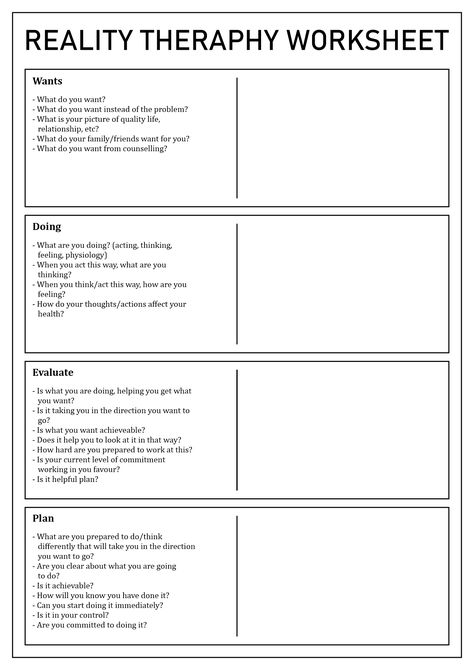 Reality Therapy Worksheets Reality Therapy Activities, Self Discovery Group Activities, Getting To Know Your Client Worksheet, Cbt Group Therapy, Reality Therapy Worksheets, I Am Someone Who Worksheet, Family Therapy Interventions Activities, Communication Group Therapy Activities, Substance Use Group Ideas