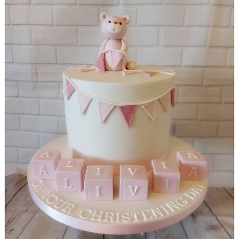 Christening Cakes Girl, Christening Cake Girl, Girl Christening Cake, Pink Christening Cake, Christening Cake Girls, Christening Decor, Dedication Cake, Christening Cake Boy