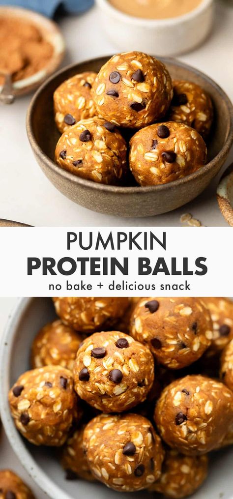 Protein Balls Pumpkin Spice, Protein No Bake Balls, Easy Pumpkin Protein Balls, Protein Snacks No Protein Powder, No Bake Pumpkin Protein Balls, Pumpkin Protein Balls Healthy, High Protein Night Time Snacks, Pumpkin Protein Recipes, Dietary Recipes