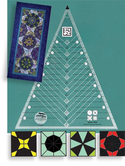 Fan Quilt Block, Spiderweb Quilt, Creative Grids Rulers, Quilt Rulers, Fan Quilt, Quilt Templates, Needle Tatting Patterns, Fabric Sewing Patterns, Quilting Templates