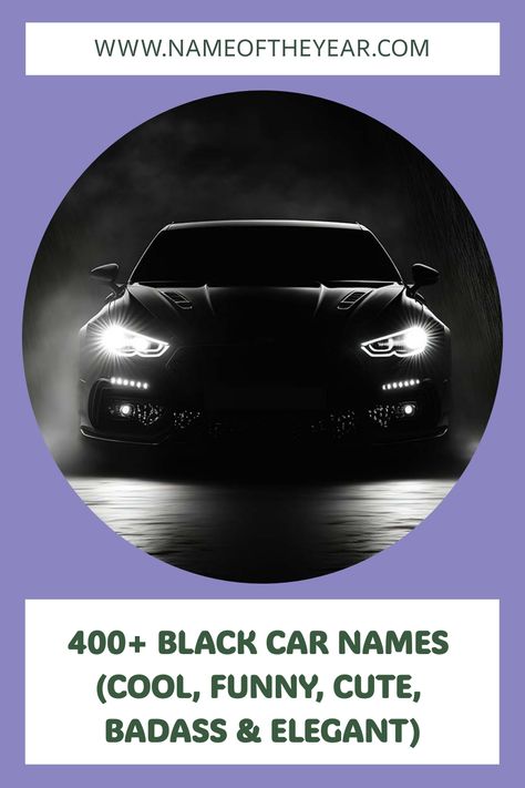 Looking for a unique moniker for your sleek black vehicle? Explore the perfect black car name options here. Find inspiration and choose a fitting name that resonates with the style and personality of your ride. Selecting the right nickname can add character and enhance the charm of your beloved automobile. Dive into our list of creative suggestions to discover the ultimate title that captures the essence of your stunning black car. Car Names For Black Cars, Car Names Ideas, Shadow Runner, Car Names, Black Beast, Black Thunder, Elegant Names, Aesthetic Names, Mustang Convertible