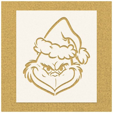 Grinch Grinch Stencil, Photo To Stencil, Christmas Boxes Decoration, Stencils Printables Templates, Cookies With Royal Icing, Tree Stencil, Pumpkin Stencil, Christmas Stencils, Coffee Stencils