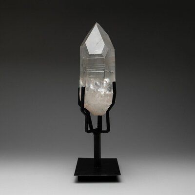 Astro Gallery of Gems Natural Lemurian Quartz Crystal on Stand from Brazil Sculpture Crystallizing Objects, Crystal Sculpture, Crafts With Crystals Sculptures & Statues, Crystal Sculpture Art, Crystal Sphere Stand, Plant In Glass, Agate Decor, Obsidian Sculpture, Amethyst Quartz Crystal