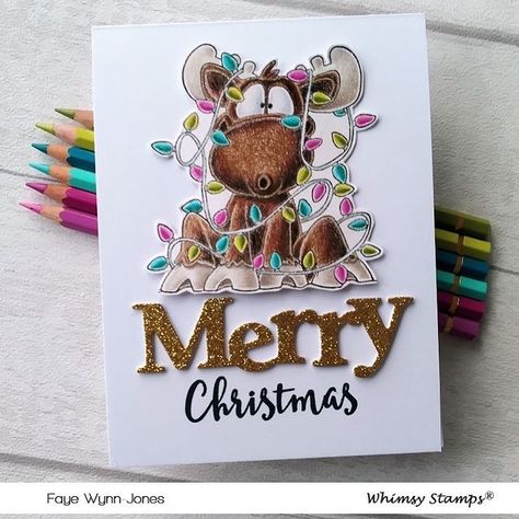 Art Impressions Cards, Greeting Card Inspiration, Whimsy Stamps, Cute Coloring Pages, Special Cards, Christmas Cards Handmade, Christmas Tag, Xmas Cards, Cool Cards