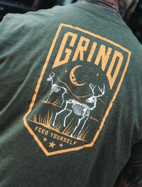 Feed Yourself - 4XL / Military Green T shirt #tshirt t-shirt #t_shirt t shirts #tshirts t-shirts #t_shirts T shirt design #tshirtdesign T-shirt designs #t_shirtdesign T shirts designs #tshirtsdesigns 4.322 Mountain T Shirt Design, 4h Shirts Design Ideas, T Shirt Ads, Motorcycle Shirt Design, Tshirt Style Outfit, Mens Western Wear, Busch Light, Buffalo Shirt, Shark Drawing