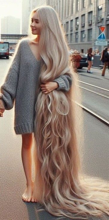 Extreme Long Hair, Very Long Blonde Hair, Long Hair Drawing, Hair Movie, Longest Hair, Long Shiny Hair, Extremely Long Hair, Extra Long Hair, Rapunzel Hair