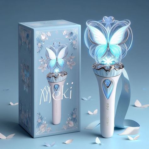 Butterfly Lightstick, Blue Lightstick, Pixies Logo, Lightstick Kpop, Kpop Lightstick, Tipografi 3d, Concert Stage Design, Black Pink Background, New Technology Gadgets