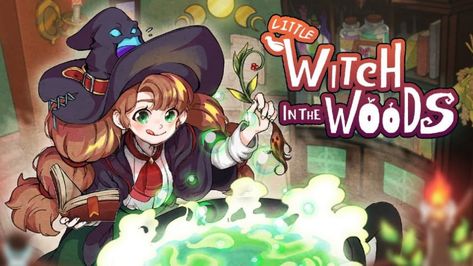 Witch In The Woods, Relaxing Game, Fantasy Witch, Wood Games, Splash Art, Mystical Forest, Witch Books, Pixel Games, Witch House