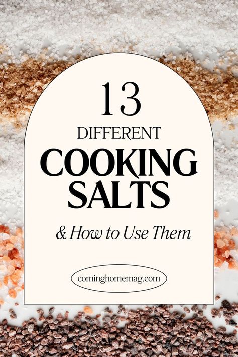 different types of cooking salts Types Of Salt, Smoked Salt, Smoked Sea Salt, Seasoning Salt, Table Salt, Himalayan Pink Salt, Pink Salt, Sea Water, Kosher Salt