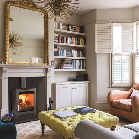 Edwardian Villa, Alcove Ideas Living Room, Alcove Ideas, Terrace Houses, Lion House, Ivy Cottage, Victorian House Interiors, Victorian Living Room, Portland Stone